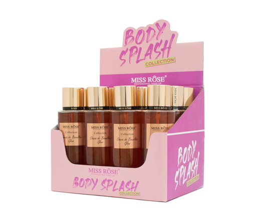 12 UNID. Body Splash Collection Chuva de Baunilha Glow Miss Rôse 250ml