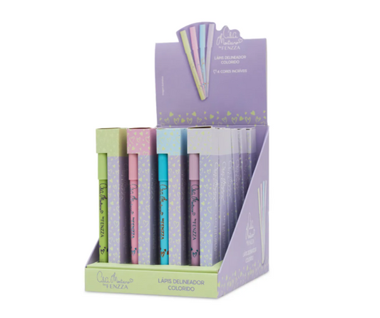 24 UNID. Lápis Delineador Colorido - Alice Monteiro by Fenzza 1,4g