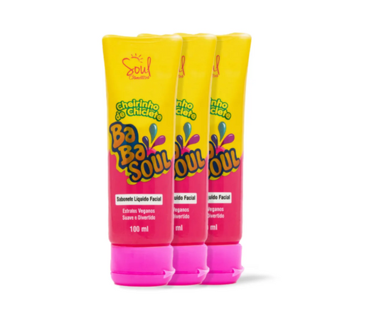 12 UNID. Sabonete Facial Cheirinho de Chiclete Tutti Frutti – BabaSoul 100ml