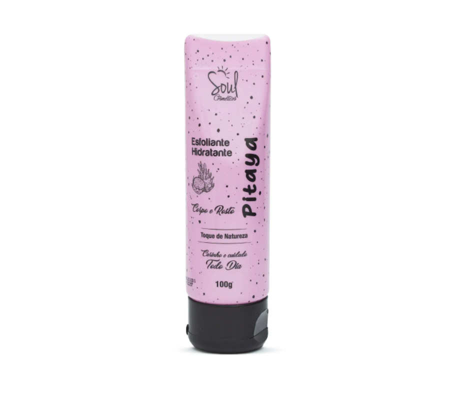 Hidratante Esfoliante para Corpo e Rosto de Pitaya Soul Cosméticos 100g