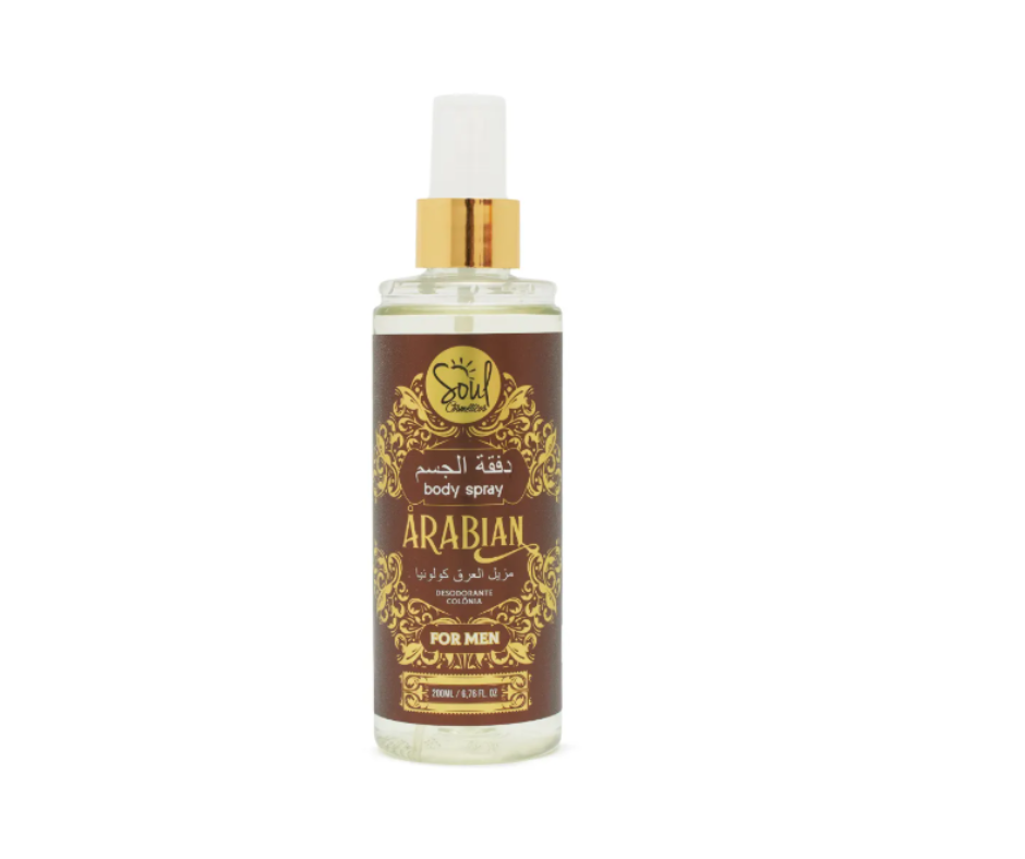 Body Splash Arabian Desodorante Colônia Soul Cosméticos 200ml