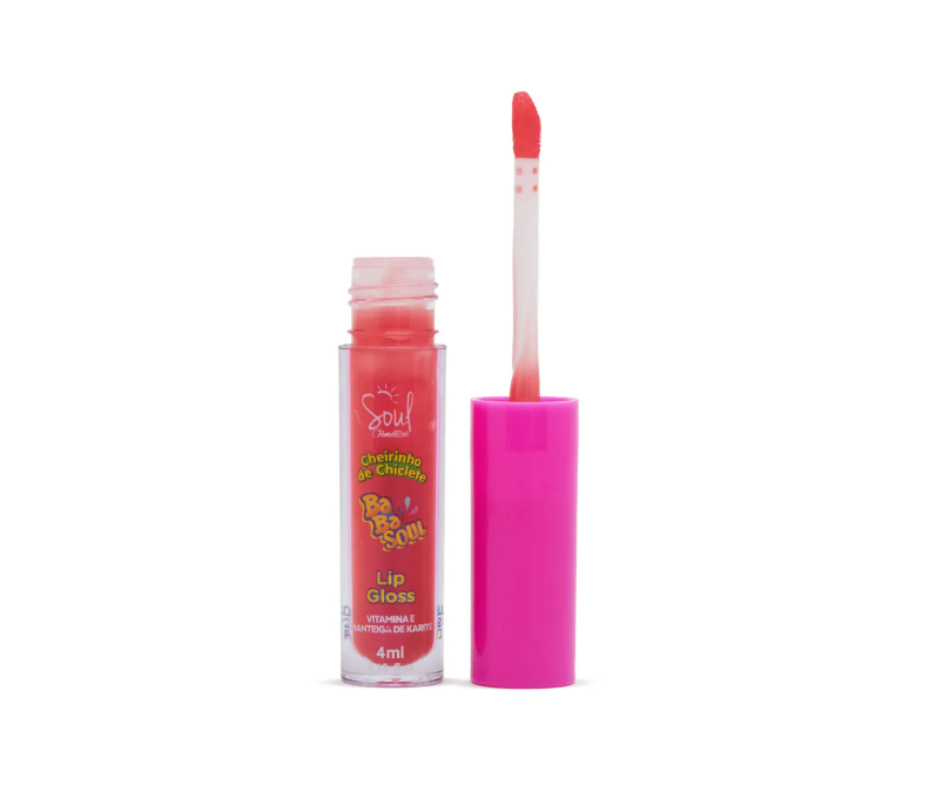 Lip Gloss Cheirinho de Chiclete Soul Cosméticos com 4ml