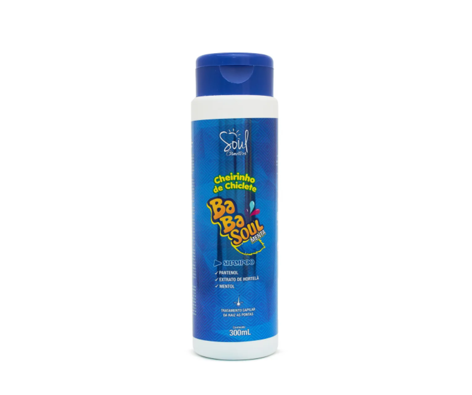 Shampoo Cheirinho de Chiclete Menta com 300ml Soul Cosméticos