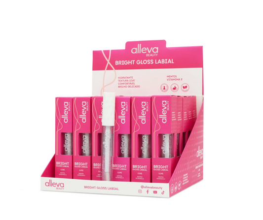 Bright Gloss Labial Luxe com 30un de 5ml Alleva