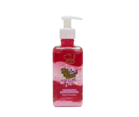 Gel Hidratante de Frutas Vermelhas para o Corpo e Virilha Soul Cosméticos 280ml