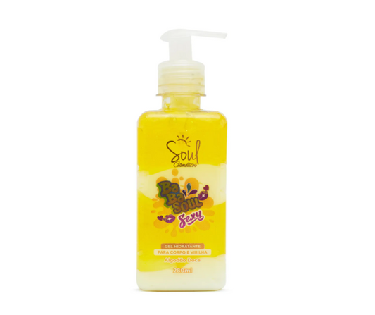 Gel Hidratante de Algodão Doce para o Corpo e Virilha Soul Cosméticos 280ml