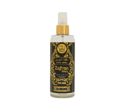 Body Zafran Black Desodorante Colônia Soul Cosméticos 200ml