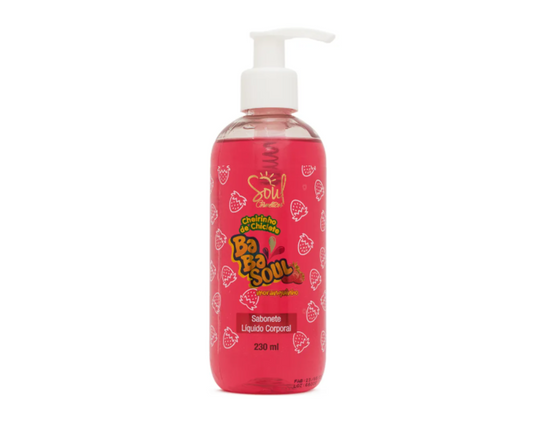 Sabonete Liquido Corporal Cheirinho de Chiclete Moranguinho Soul Cosméticos 230ml