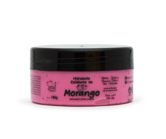 Hidratante Esfoliante de Morango Soul Cosméticos – 180g