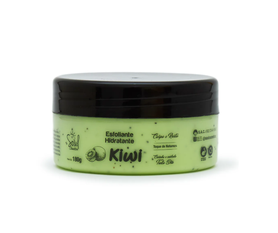 Hidratante Esfoliante de Kiwi Soul Cosméticos – 180g