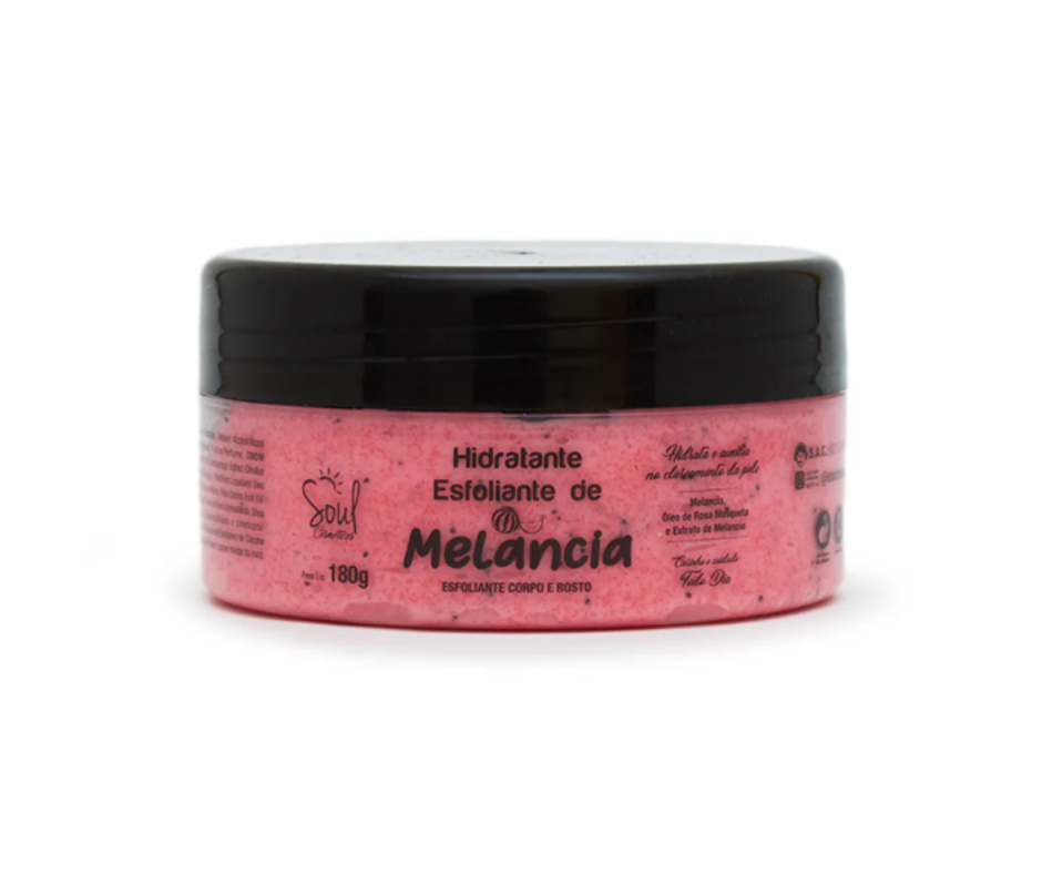 Hidratante Esfoliante de Melancia Soul Cosméticos – 180g